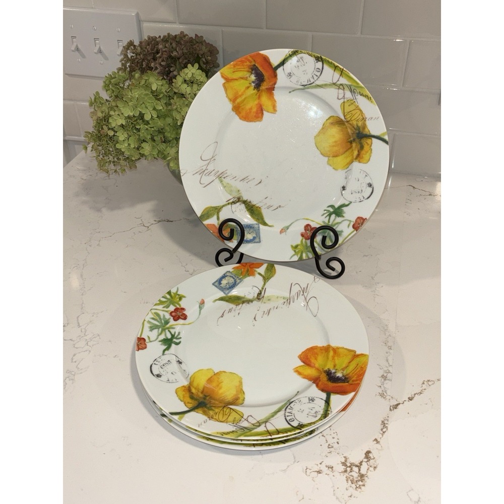 Williams Sonoma Bernardaud Jardin des Fleurs Dinner Plate Set Of 4